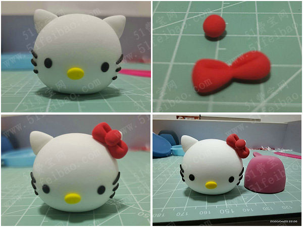 hellokitty猫咪黏土手办玩偶手工制作