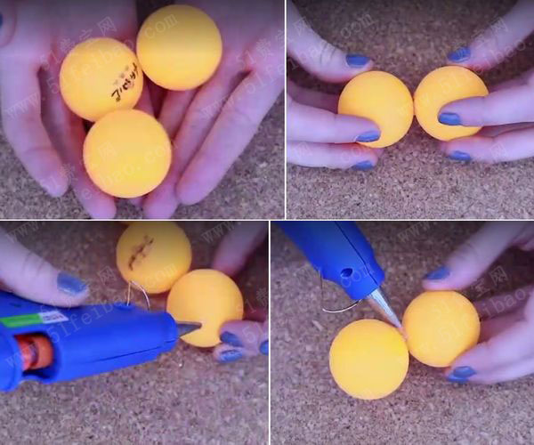 容易学会的手工乒乓球手指陀螺