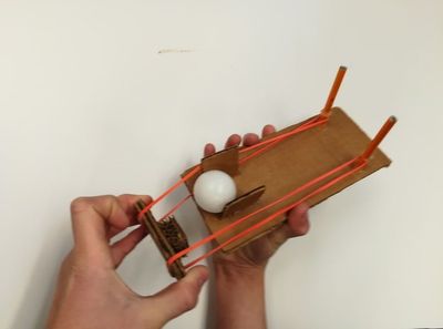 DIY乒乓球弹弓减压发射玩具教学