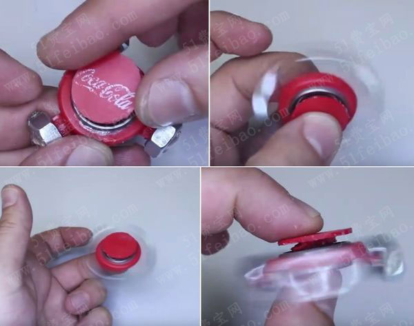 DIY打造可乐瓶盖陀螺手指玩具