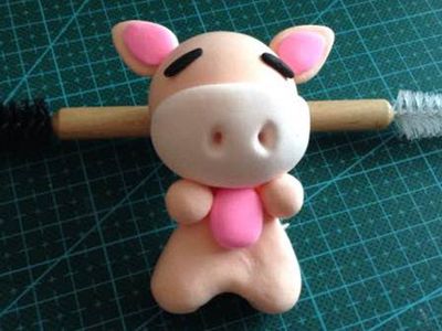 幼儿园手工制作,DIY贪吃的粘土小猪