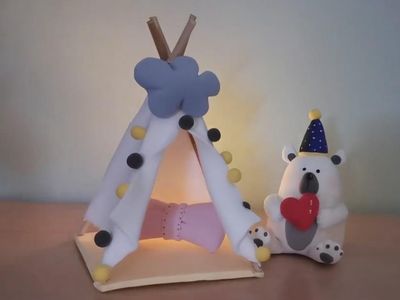 手工入门,ins风唯美粘土小帐篷的手工制作