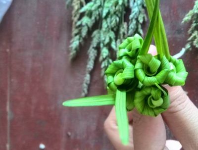 草编工艺品_手把手教你怎样用草编花
