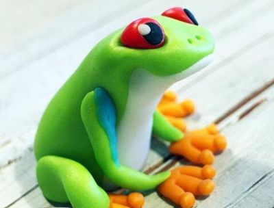 DIY萌物風旅行青蛙粘土擺件