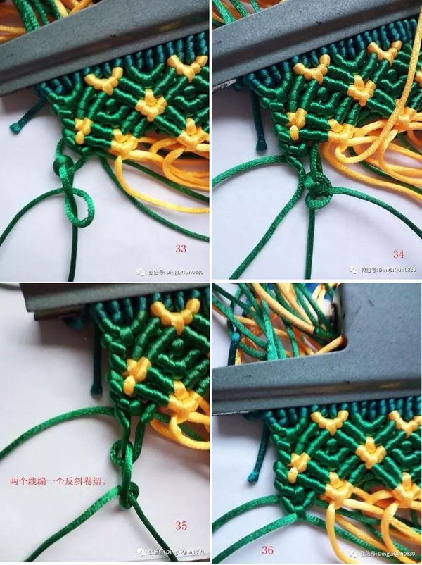 手工玉线编织,编绳绿孔雀糖果盒diy详细过程