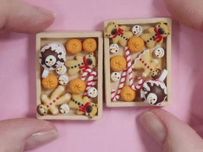 微型美食手办制作程，DIY圣诞节甜点零食盒