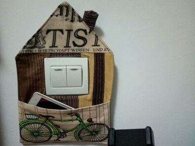 手工布艺作品DIY,制作墙壁开关按键