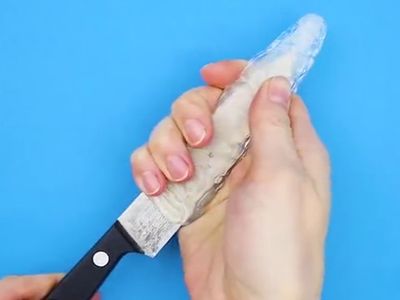 教你如何给水果刀做免费刀鞘