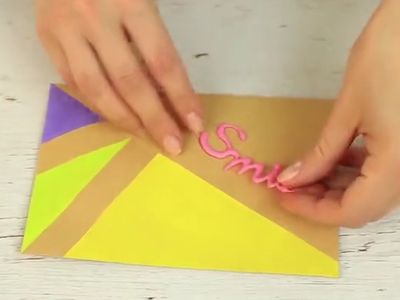 热熔胶DIY信封立体美工字体装饰