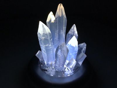 自制廉价人造水晶,热熔胶制作LED水晶灯饰