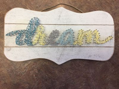 怎么做DIY钉子绕线字母装饰画