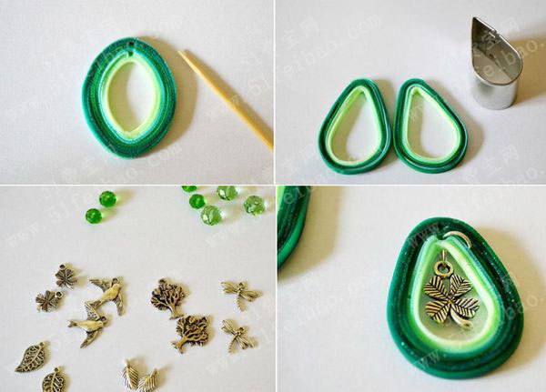 软陶作品创意镂空坠子耳环做法详解