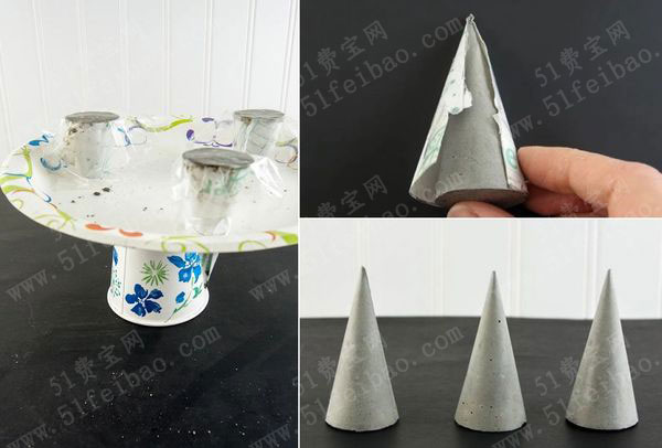 水泥圆锥形戒指收纳墩收纳架制作教程 废物利用手工diy小制作 51