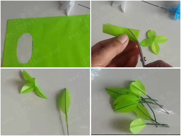 利用废塑料袋做美丽胶花教程 - 废物利用手工diy小