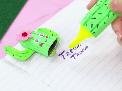 卡哇伊文具DIY仙人掌宝宝荧光笔
