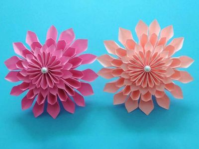 教你做DIY双层花瓣折纸花朵