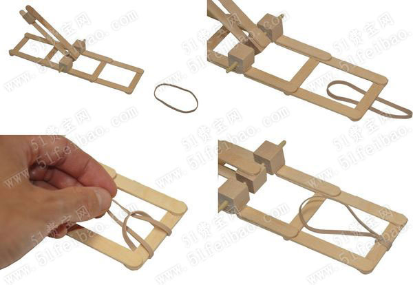 diy冰棍棒投石车组装教学 - 废物利用手工diy小制作