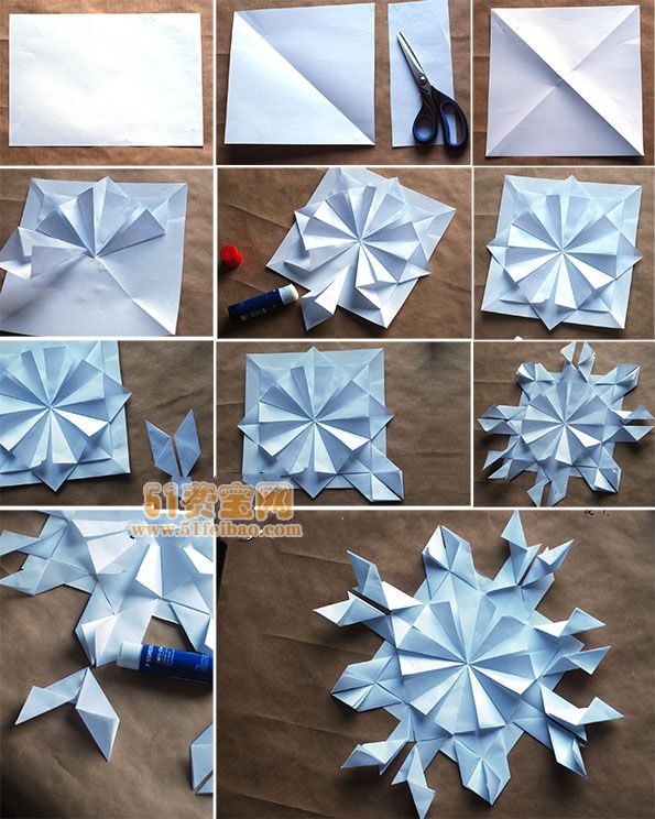 怎么折纸折雪花形圣诞节手工饰品
