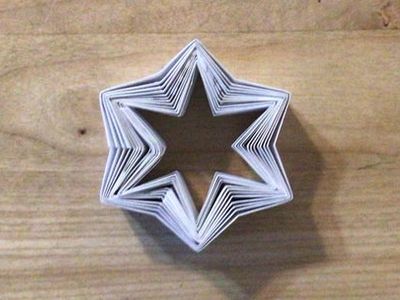 简单手工纸艺，怎么折纸六角星圣诞树顶装饰