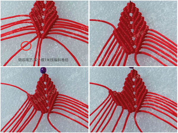 玉线枫叶书签制作方法枫树叶书签的编法图解