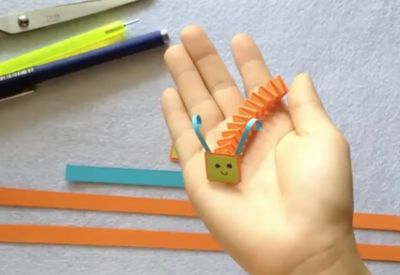 幼儿园DIY作品折纸毛毛虫