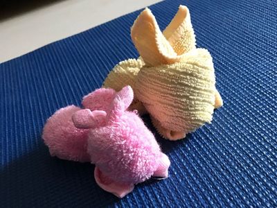 DIY毛巾折叠小兔简单教学