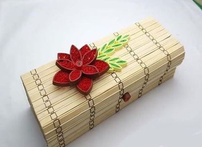 寿司垫DIY古色古香竹制收纳盒教学