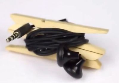 木夹子DIY转眼变自制简易耳机绕线器