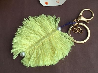 趣味冬天手工,毛线制作DIY钥匙挂件
