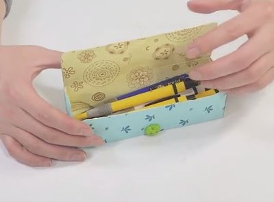 使用旧牙膏盒DIY自用笔盒
