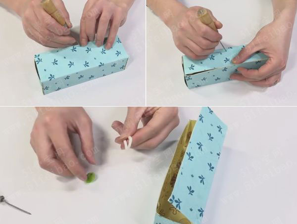 使用旧牙膏盒diy自用笔盒