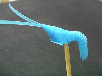 普通可弯吸管DIY製作簡易吸管蝦