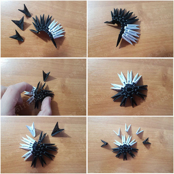 立体折纸教学怎么做三角插企鹅的方法详细步骤
