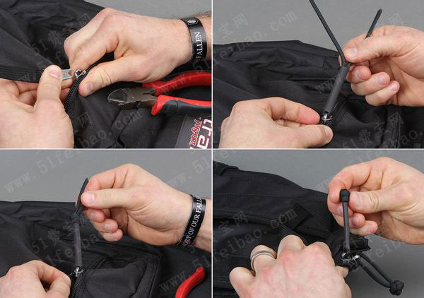 如何编DIY伞绳做拉链结拉链头方法