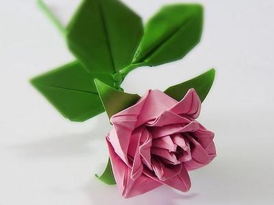 手工DIY卷心玫瑰，折纸玫瑰花怎么做的折纸方法