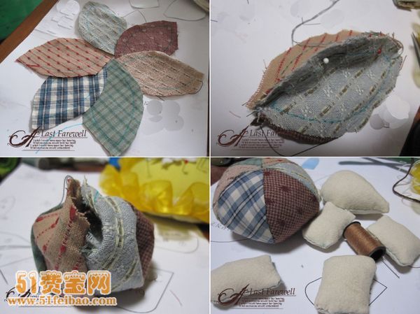 手工小布头diy小乌龟针插 - 废旧物品手工制作 - 51费宝网