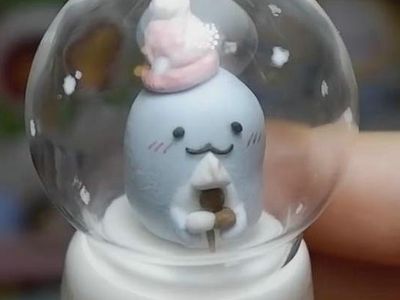 粘土作品可爱主题,DIY萌萌哒水晶球