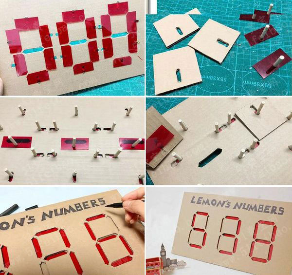 自制数字识图拼板益智玩具 - 废旧物品手工制作 - 51费宝网