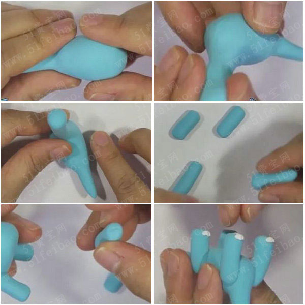 手工制作粘土小恐龙diy迷你卡通腕龙教学
