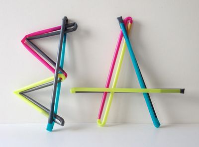 塑料吸管条形益智立体积木创意