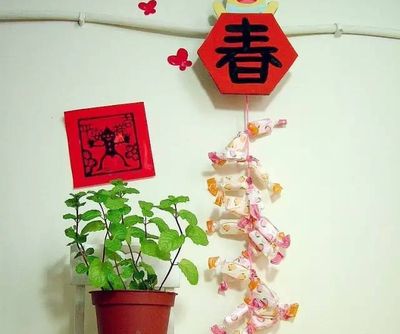 自制农历新年吉祥无火鞭炮春节挂饰