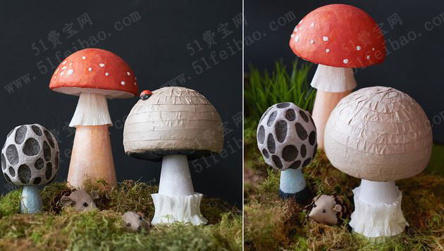 diy可爱人造蘑菇摆件图文方法详解