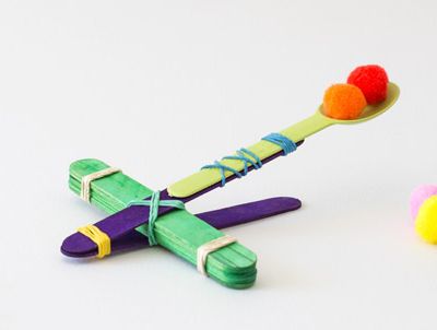 自制有趣玩具冰棒棍子投掷器