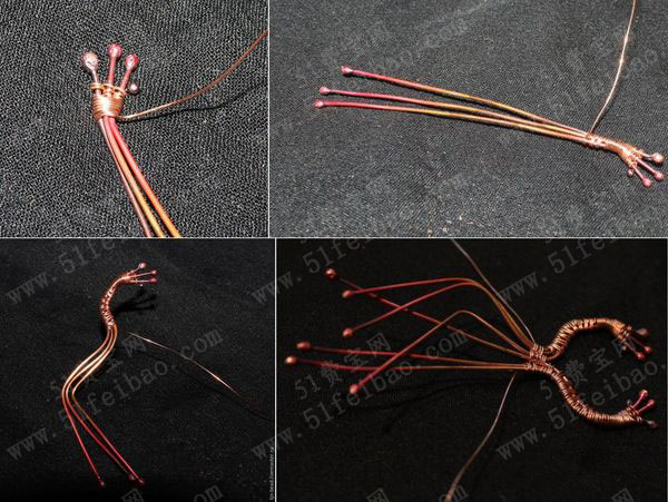 用金属丝制作铜线玉坠小青蛙教程