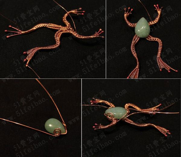 用金属丝制作铜线玉坠小青蛙教程 - 手工小制作 - 51