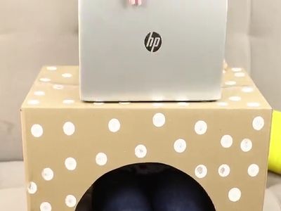 废纸箱一招DIY床上电脑桌