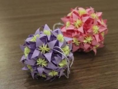 组合折纸教程,diy彩纸百合纸花球 - 手工小制作 - 51