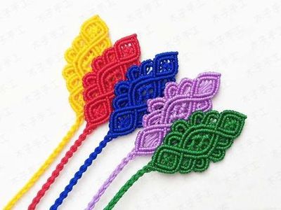diy玉线编绳书签,diy手编孔雀翎个性书签