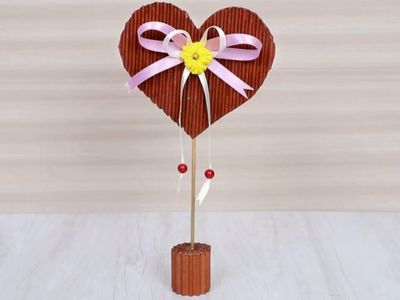 自制瓦楞纸板情人节表白摆件