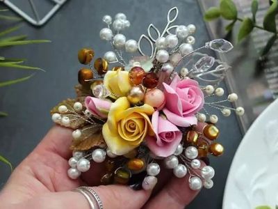 DIY软陶花卉饰品,制作春暖花开主题